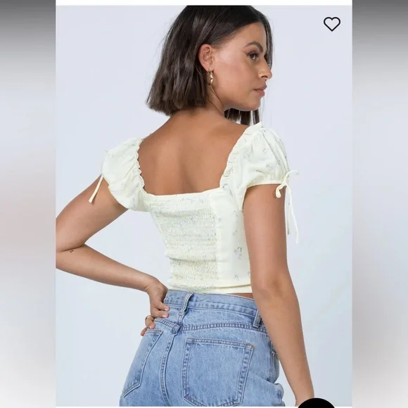 PRINCESS POLLY ALLYSON TOP YELLOW - Picture 2 of 11